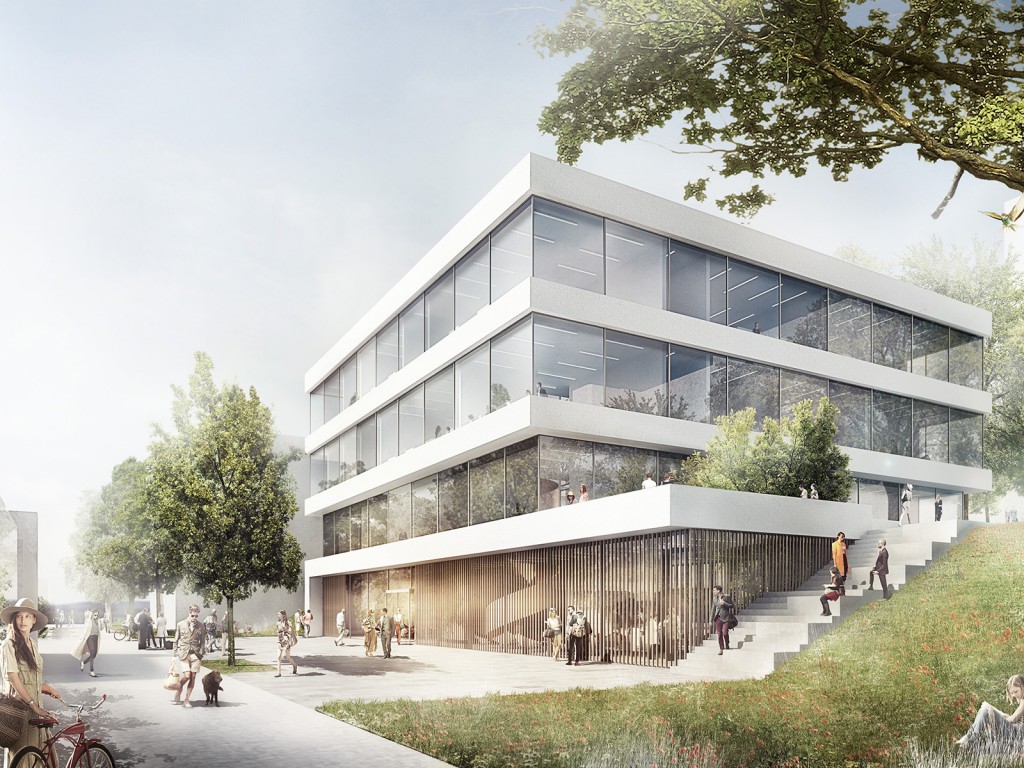 Entwurf: Nickl & Partner Architekten AG - Perspektive Neuordnung der Tierwissenschaften in Stuttgart-Hohenheim Standort 1