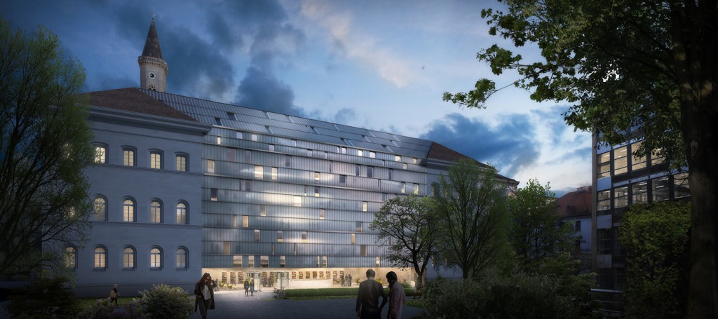 Entwurf: Nickl & Partner Architekten AG - Perspektive - Nickl & Partner Architekten AG - Anerkennung: Wettbewerb Philologicum - Wettbewerb Zentralbibliothek der philologischen Fächer München