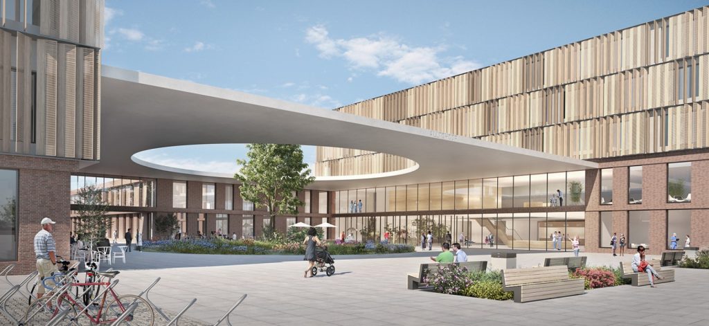 View of the main entrance, Georgsheil competition, Nickl & Partner Architekten