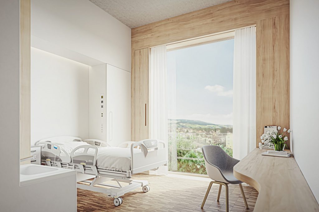 Visualisierung eines Bettenzimmers